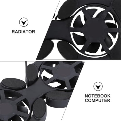 Luxshiny Portable Foldable Laptop Cooler with USB Cooling Stand Dual Fan Notebook Cooling Pad for Office and Travel Use for Enhanced Laptop Performance