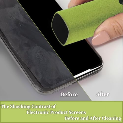 Electronic Touch Screen Cleaner Spray and Wiper, Car Laptop Phone Computer TV Screen Cleaning Accessories for MacBook Display iPad iPhone, Fingerprint Eraser for Screens of Mac - Yellow Green Blue - color: Yellow Green Blue