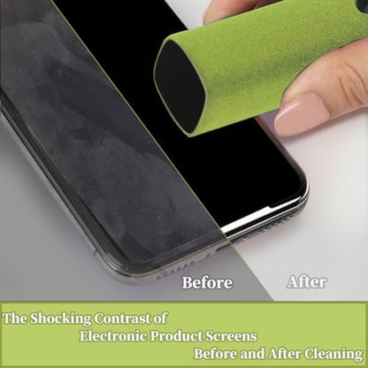 Electronic Touch Screen Cleaner Spray and Wiper, Car Laptop Phone Computer TV Screen Cleaning Accessories for MacBook Display iPad iPhone, Fingerprint Eraser for Screens of Mac - Yellow Green Blue - color: Yellow Green Blue