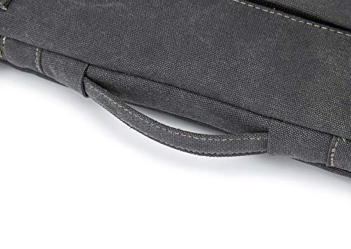 Kinmac 360° Heavy Duty Protective Laptop Sleeve Case Bag Cover with Handle for MacBook Air 13 inch,iPad Pro 13 inch and 13.3 inch HP,Dell,Lenovo,Asus,Acer Laptop (Grey Canvas) - color: Grey, size: 12 inch-13.3 inch