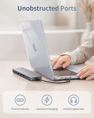 Glossy Clear Laptop Cover for MacBook Air 13 inch Case 2026-2022 | 13.6-in Mac M5 M4 M3 M2 Chip, Model A3449 A3240 A3113 A2681, Ultra Thin Hard Shell Protect from Scratches, Shiny Transparent - color: Crystal Clear, size: MacBook Air 13.6"
