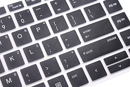 Silicone Keyboard Cover Skin Compatible for 14" HP ProBook 440 445 G5 G6 G7, HP ProBook 430 G5 13.3", HP ProBook x360 440 G1, HP ProBook 640 G4 G5 (Black) - color: Black