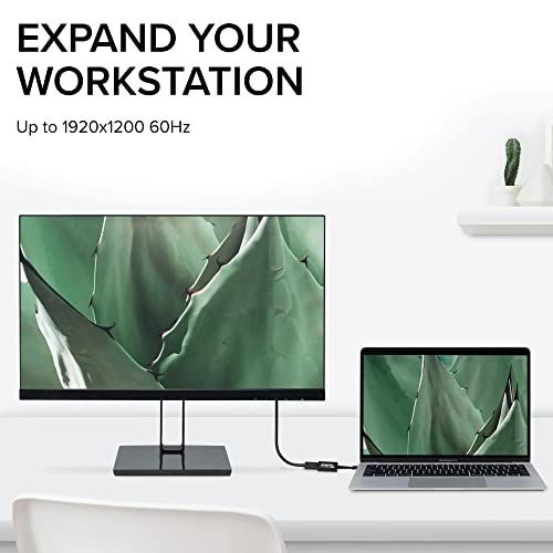 Plugable USB C to VGA Adapter, Thunderbolt 3 to VGA Adapter Compatible with MacBook Pro, Windows, Chromebooks, 2018 iPad Pro, Dell XPS, and More (Driverless, Supports up to 1920x1200 @ 60Hz)