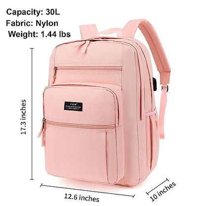 YGR Travel Laptop Backpack, Anti Theft Casual Rucksack Slim Business Laptop Backpack, Water resistant College Computer Bag Gift for Women, Men, College, Outdoor Sports, Work