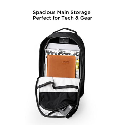 ALPAKA Metro Backpack 12L Compact Laptop Backpack Black | Laptop Sleeve Fits 14-inch Laptop, Internal Water Bottle pocket for Men and Women, Weatherproof Fabric Axoflux 300D - color: Black-axoflux 300d