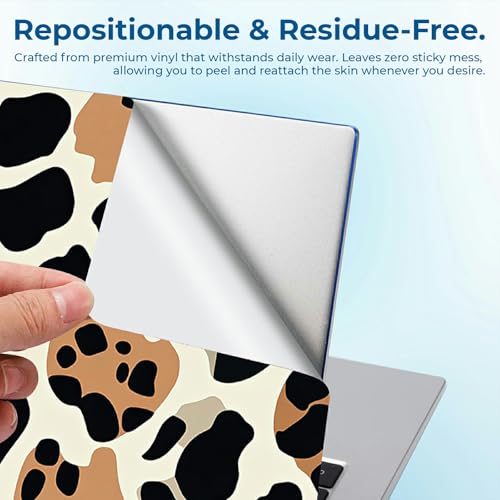Reusable Universal Laptop Skin Sticker, Cut to Fit for 11.6–15.6 Inch Laptops, Waterproof Protective Film, No-Residue - Leopard Print - color: Leopard Print