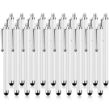 20 Pack Stylus Pen,Stylus Pen for Touchscreen | High Precision and Sensitivity for Everyday Writing/Drawing,Universal Stylus Compatible with Touch Screens,White - color: 10-Pack-White