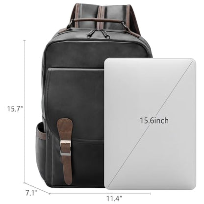 GOWIN Laptop Backpack for Men Work Travel Backpack with USB Charger Waterproof Business Backpack Fit 15.6 Computer Airline Approved Casual Backpack (Black)