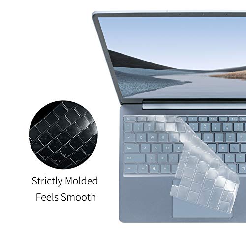 Keyboard Cover for 2023 Microsoft Surface Laptop Go 3/ Laptop Go 2/ Laptop Go 12.4" - Premium Ultra Thin, High Transparency Keyboard Protector Skin - size: Laptop Go 3/2/1