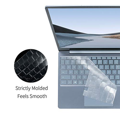 Keyboard Cover for 2023 Microsoft Surface Laptop Go 3/ Laptop Go 2/ Laptop Go 12.4" - Premium Ultra Thin, High Transparency Keyboard Protector Skin - size: Laptop Go 3/2/1