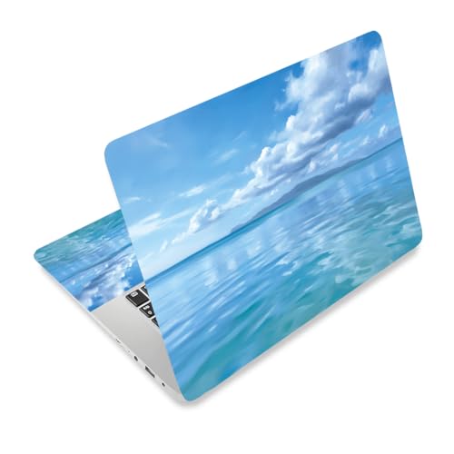 3Pcs Sea Surface Laptop Skin Sticker Blue Sky Universal Removable Vinyl Stickers Fits for 12.1 13 14 15.6 16 Inch Waterproof Notebook Decal Cover Gift