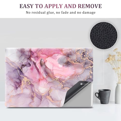 Laptop Notebook Skin Sticker Cover Decal, 12 13 13.3 14 15 15.4 15.6 inch Laptop Vinyl Skin Sticker Cover Art Protector Decal Universal, Pink Marble - color: Pink Marble