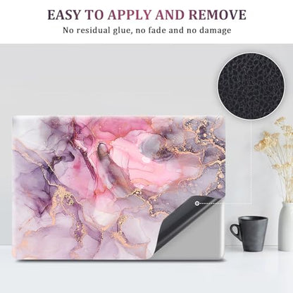 Laptop Notebook Skin Sticker Cover Decal, 12 13 13.3 14 15 15.4 15.6 inch Laptop Vinyl Skin Sticker Cover Art Protector Decal Universal, Pink Marble - color: Pink Marble