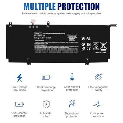 SP04XL L28764-005 Laptop Battery for HP Spectre X360 13-AP0000 13-ap0xxx 13-ap0013dx 13-ap0023dx 13-ap0033dx 13-ap0053dx 13-ap0000na 13t-AP000 CTO SP04061XL HSTNN-IB8R HSTNN-OB1B L28538-AC1 TPN-Q203 - size: 11.1*4.17*0.19inch SP04XL