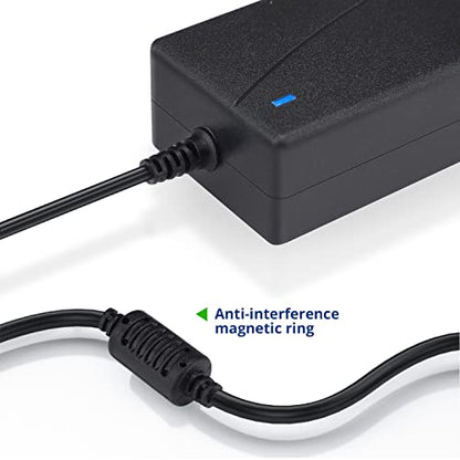 TOBWOLF DC 12V 5A Power Supply Adapter, AC 100-240V US Plug with 4.6FT Cord | 5.5x2.5mm DC Output Plug | Switching AC/DC Converter | Fits for LED Strip, Lights, CCTV & Security Cameras - size: 12V 5A