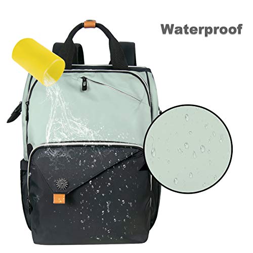 Hap Tim Laptop Backpack, Travel Carry on Backpack for Women, Nurse Teacher Work Backpack (7651-GB) - color: Green Black