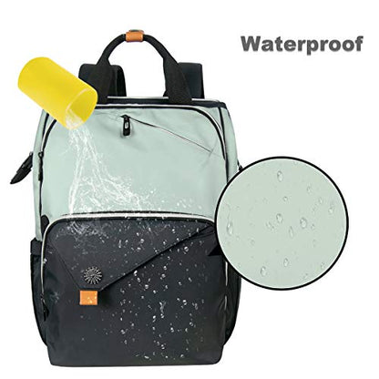 Hap Tim Laptop Backpack, Travel Carry on Backpack for Women, Nurse Teacher Work Backpack (7651-GB) - color: Green Black