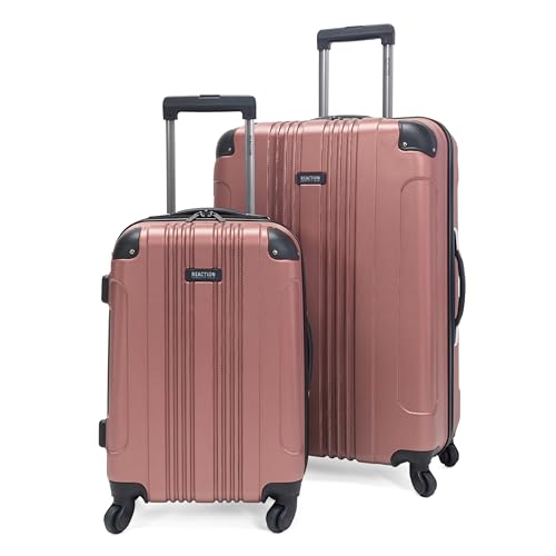 Kenneth Cole REACTION Out of Bounds Lightweight Hardshell 4-Wheel Spinner Luggage, Rose Gold, 2-Piece Set (20" & 28") - color: Rose Gold, size: 2-Piece Set (20" & 28")