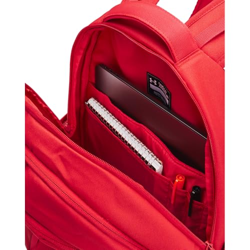 Under Armour Unisex-Adult Hustle 6.0 Backpack, (600) Red/Red/Metallic Silver, One Size Fits Most - color: (600) Red / Red / Metallic Silver, size: One Size