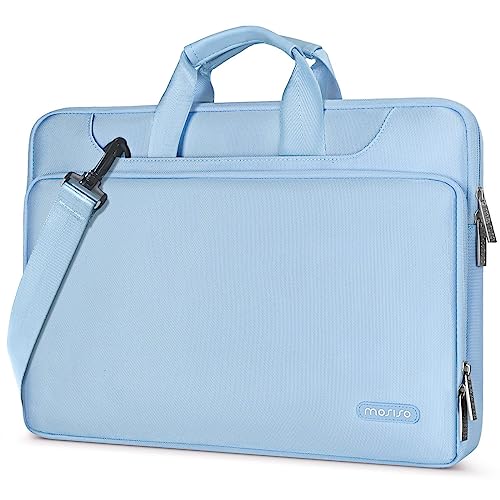 MOSISO 360 Protective Laptop Bag 13.3 inch, 13-14 inch Computer Bag Compatible with MacBook Air 13 inch/Pro 13 inch/Pro 14 inch,HP,Dell,Notebook, Laptop Carrying Case with Strap&Handle, Airy Blue - color: Airy Blue, size: 13.3 inch