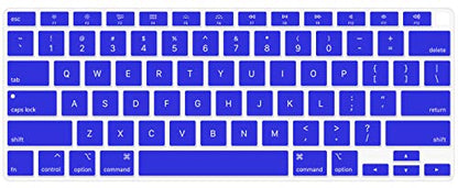 Se7enline for MacBook Air 13 Inch Keyboard Cover M1 2018-2024 A2337/A2179 | Silicone Waterproof Dustproof Durable Washable Laptop Accessories Protective Skin 2019/2020/2021/2022/2023,Deep Blue - color: Deep Blue