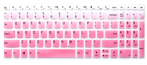 Silicone Keyboard Skin Compatible for Lenovo Yoga 7i 15.6, ideaPad 5 15.6", Lenovo Flex 5 15.6, Yoga Slim 7 15, ideaPad 3i 15, ideaPad Slim 7 15.6, ThinkBook 15p, ThinkBook 15 G2 G3 (Ombre Pink) - color: Ombre Pink 3, size: Compatible for ThinkBook 15p