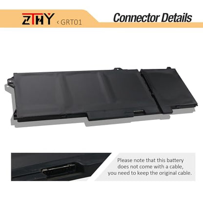 64Wh GRT01 Laptop Battery Replacement for Dell Latitude 5421 5431 5521 5531 | Precision 3470 3561 3571 3581 3591 Mobile Workstation Alienware m17 R5 AMD Gaming Battery 00P3TJ 0P3TJ 0R05P0 05RGW 4-Cell - size: 9.25*3.58*0.28 inch GRT01
