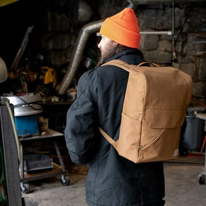 Carhartt 21L Top-Load Backpack, Durable Water Resistant Coated Canvas Base W/ 17" Laptop Sleeve, Port - color: Port