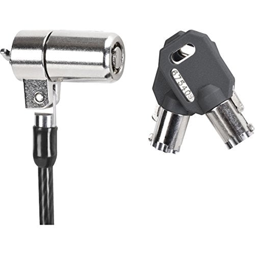 Targus DEFCON T-Lock Key Cable Lock for Laptop Computer and Desktop Security Cable (ASP48EU), Black - size: T-Lock, style: Keyed Cable