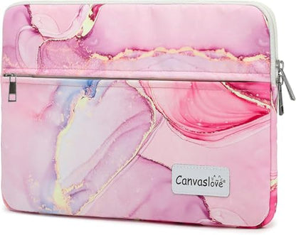 Pink Marble Laptop Sleeve Case Bag with Pocket for MacBook Pro 14 inch,Surface Laptop 14.4 inch and HP Lenovo Dell ASUS Acer 14 inch Laptop - color: Pink Marble, size: 14 inch