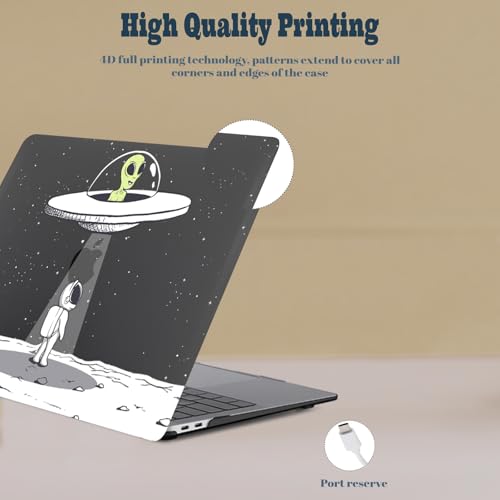 Laptop Shell for MacBook Air 11 inch Case 2015 2014 2013 2012 2011 2010 Release Model A1465 A1370,Air 11.6" Snap on Protective Laptop Hard Case & Keyboard Cover,Astronaut & Alien - color: Astronaut & Alien, size: Air 11" 2010-2015(A1370/A1465)