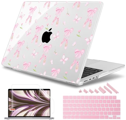 May Chen for 2026 MacBook Pro 14-inch M5 M4 M3 M2 M1 Pro/Max Chip, Release 2026 2025-2021, Model A3427 A3426 A3434 A3112 A3401 A3185, Plastic Hard Shell with Keyboard Cover, Ballet Shoes - color: Ballet shoes