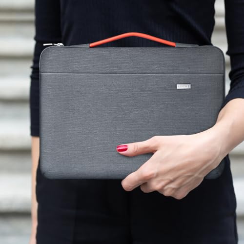 LANDICI 15.6-16 Inch Protective Laptop Sleeve with Handle, Grey | Waterproof computer cover for MacBook Pro 16 M1-M4 2019-2025 and 15.6-16 inch HP, Dell, Lenovo, Acer and ASUS laptops - color: Grey, size: 15.6-16 inch