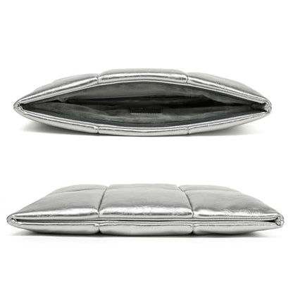 15-16 Inch Puffy Laptop Sleeve,Silver | Compatible with MacBook Air 15 M4/M3/M2 2025-2023and MacBook Pro 16 in M4 2024 - color: Silver, size: For 15"-16" MBA/MAP M4 M3 M2 M1