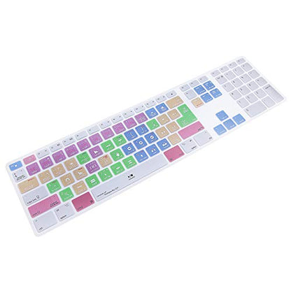 HRH for iMac G6 MB110LL/B MB110LL/A A1243 Keyboard with Numeric Keypad NumberPad Print: Pro CC Functional Shortcuts Hot Keys Design Silicone Keyboard Skin Cover [US/EU Layout] - color: Z-Pro CC