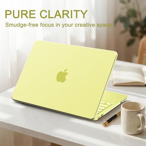 AKIT MacBook Neo 13 inch Case 2026 (A18 Pro, A3404), Citrus Clear | Bare-Metal Feel Hard Shell, 2 Keyboard Cover & Screen Protector, Precise Fit Official, Anti-Scratch & Fingerprint Free - color: Citrus Clear