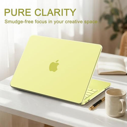 AKIT MacBook Neo 13 inch Case 2026 (A18 Pro, A3404), Citrus Clear | Bare-Metal Feel Hard Shell, 2 Keyboard Cover & Screen Protector, Precise Fit Official, Anti-Scratch & Fingerprint Free - color: Citrus Clear