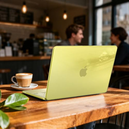 B BELK for MacBook Neo Case 13 inch 2026 Release A3404, Crystal Citrus | Scratch Resistant Protective Plastic Hard Shell for Mac Neo Case A18 Pro Chip with Keyboard Cover & Screen Protector - color: Crystal Citrus