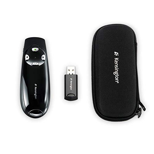 Kensington 72353 Wireless Presenter Pro with Green Laser Pointer, Class 2, Black