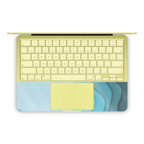 Glossy Glitter Laptop Skin Compatible with Apple MacBook Neo - Papercraft Cyan - Premium 3M Vinyl Protective Wrap Decal Cover - Easy to Apply | Crafted in the USA by MightySkins - color: Papercraft Cyan, size: MacBook Neo Full Cover Skin, style: Glossy Gl