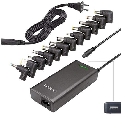 Universal Laptop Charger 90W, Slim AC Adapter Power Supply Cord with USB Port for Mobile Phones| Tablet Compatible with Dell Lenovo Toshiba Acer Asus Gateway IBM and Most Notebooks