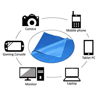 Eco-Fused Microfiber Cleaning Cloth - 16x16 Inch Microfiber Cloth - Pack of 4 Large Cleaning Cloths - Microfiber Cleaning Cloth for Electronics and Monitors - color: 4 Pack - 16 X 16 Inch
