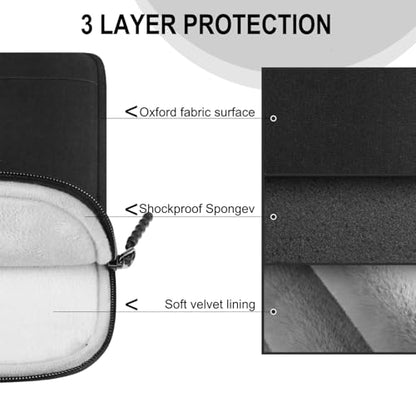 Laptop Case 15.6 Inch, Protective Computer Cover with Front Pocket | Laptop Sleeve, Water Resistant Durable Shockproof Laptop Carrying Bag Compatible for Lenovo, HP, Dell, Asus Notebook, Black - size: 15.6 Inch
