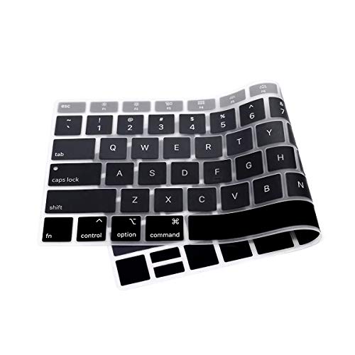 Se7enline for MacBook Pro 13/16 inch Keyboard Cover 2019-2026,Rose Pink | Silicone Waterproof Dustproof Durable Washable Laptop Accessories US Layout 2023 2022 2021 2020 2019 2018,Grey - color: Gradient Grey