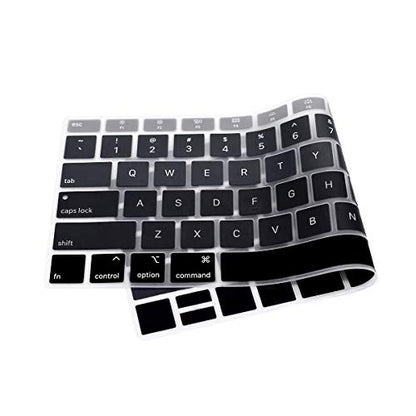 Se7enline for MacBook Pro 13/16 inch Keyboard Cover 2019-2026,Rose Pink | Silicone Waterproof Dustproof Durable Washable Laptop Accessories US Layout 2023 2022 2021 2020 2019 2018,Grey - color: Gradient Grey