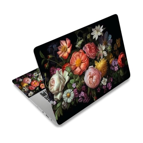 DINKY Laptop Skin Sticker Decal, 12" 13" 13.3" 14" 15" 15.4" 15.6 inch Laptop Universal Reusable Vinyl Skin Stickers Cover Art Decal Notebook PC Personalized Protector-Flora - color: Flora