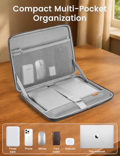 DOMISO 15.6 inch Laptop Sleeve, Shockproof and Waterproof EVA Protective Laptop Case, Laptop Sleeves for 16" MacBook Pro/Max M2 M1 2019-2023,15"-16" HP Dell Asus Laptop,Dell XPS 15, Dark Grey - color: Dark Grey, size: 15.6 inch