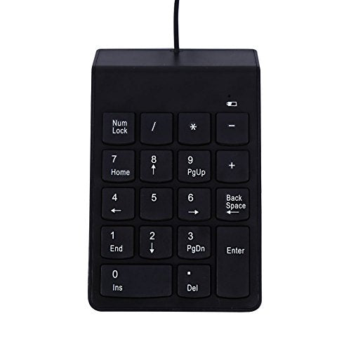USB Numeric Keypad, Wired Number Pad Silent 18 Keys Number Keypad Keyboard Portable Financial Accounting Numpad Slim Mini Number Pad for Laptop Desktop PC Pro