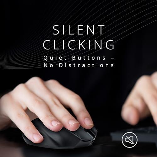 Kensington Wireless Mouse, Pro Fit Ergo MY435 EQ Rechargeable Mouse, Fits Small to Medium-Size Hands, Programmable Buttons, Quiet-Click Buttons, Bluetooth 5.0 & 2.4GHz Connection - Black (K72501NA) | Fits small to medium hands, programmable and quiet-clic