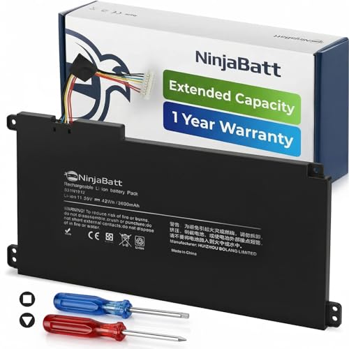 NinjaBatt Battery for Asus VivoBook B31N1912 C31N1912 E410MA E510MA | Fits E410KA E410MANS E410 R522MA E510KA L410MA L510MA R429MA X415 X515 F414MA – 3-cell 41.9Wh 11.55V 12-month warranty - size: ASUS B31N1912